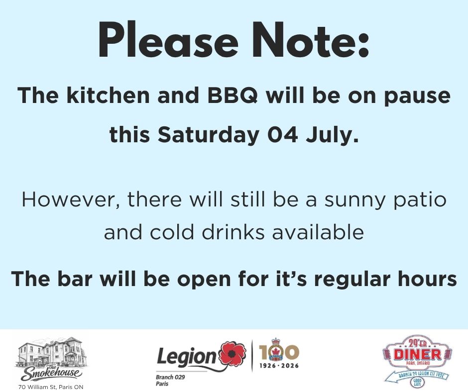 BBQ on Pause 04 July – Bar will be open