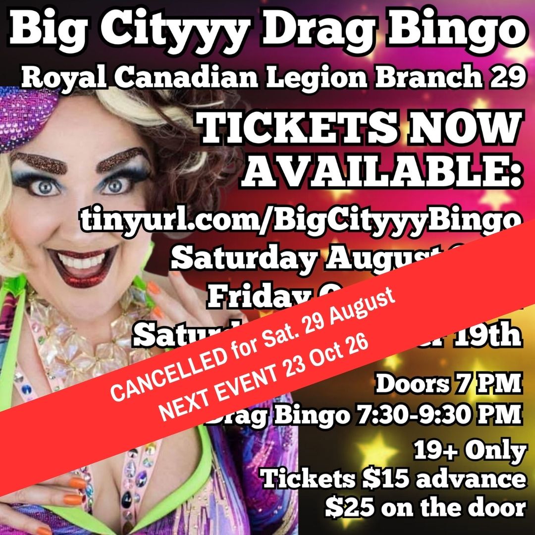 CANCELLED – Big Cityyy Drag Bingo – 29 August
