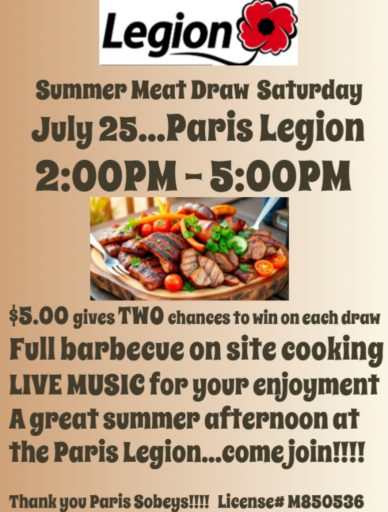 Meat Draw 25 July